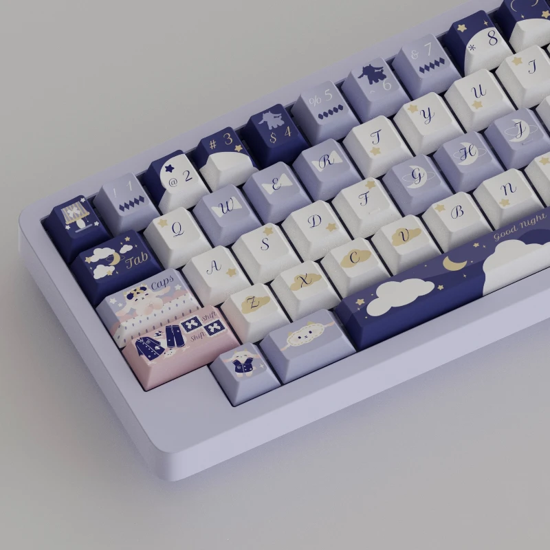 Juego de teclas con tema de cordero de buena noche, perfil de cereza, sublimación PBT, teclas originales personalizadas hechas a mano para regalo de teclado mecánico - imagen 5