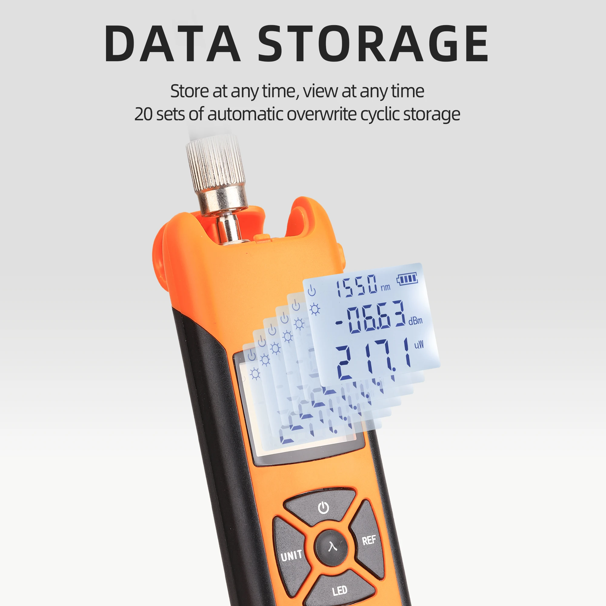 Mini medidor de potencia óptica FTTH, modelo de carga KG10, medidor de potencia de fibra OPM -70 ~ + 10/-70 ~ + 6/-50 ~ + 26 con Detector de fibra de Flash - imagen 2