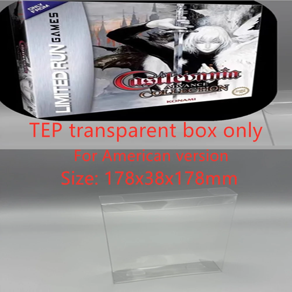 Protector de caja transparente para colección avanzada GBA/Nintendo Switch/NS, cajas de almacenamiento TEP, carcasa de juego, estuche de exposición transparente
