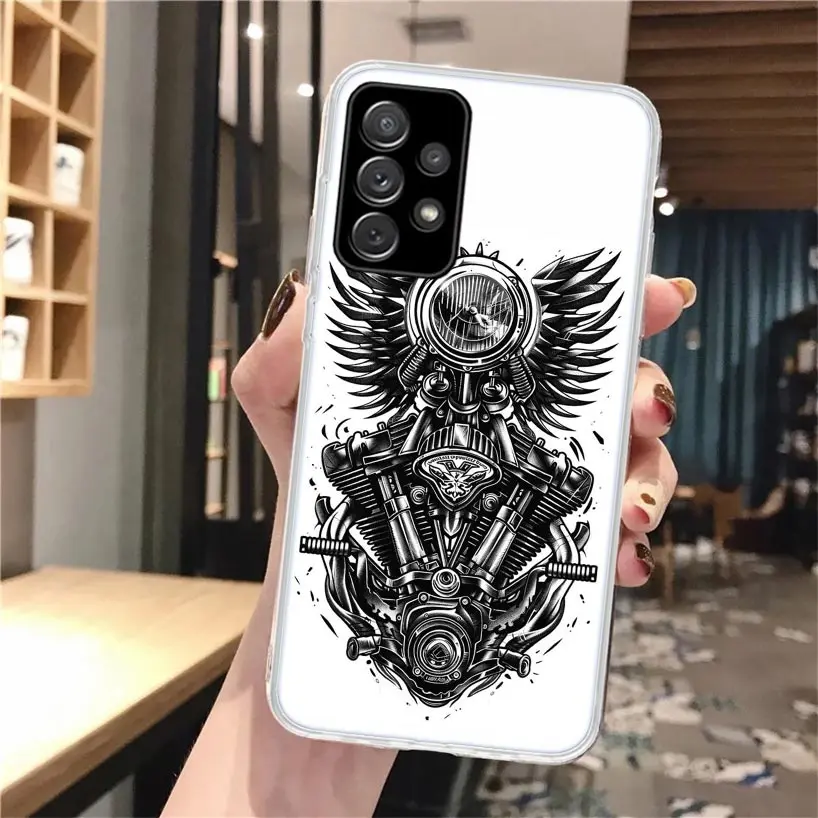 Funda de teléfono de silicona para motocicleta Samsung Galaxy A52 A51 A50S A42 A32 A22 A12 A02S A30S A20S A10S A41 A31 A21S A40 A30 A70 - imagen 5