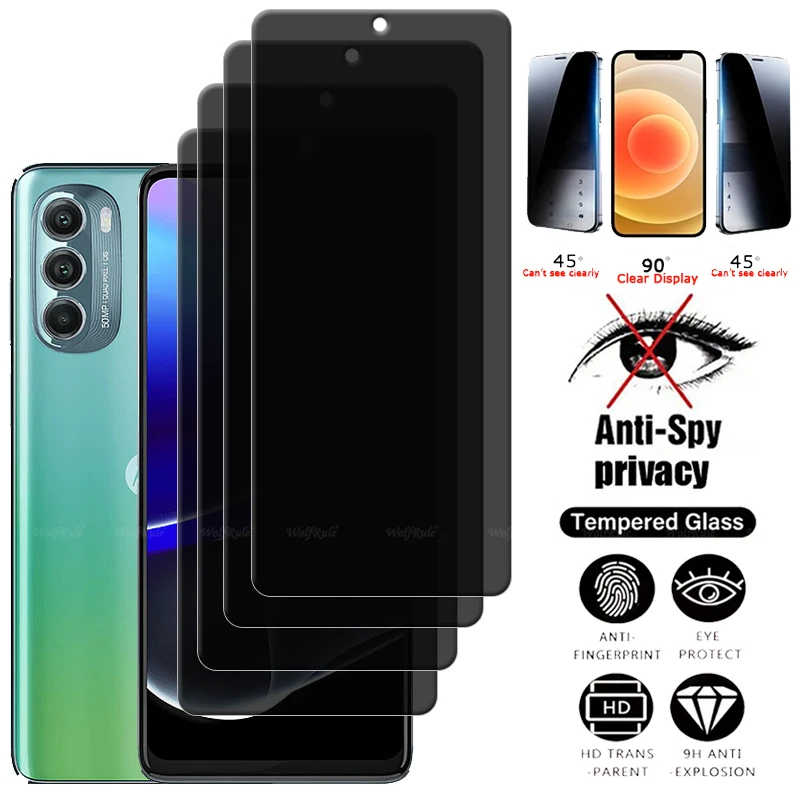 4 Uds para Moto G Stylus 5G 2022 vidrio Motorola Moto G Stylus 5G 2022 vidrio privacidad 9H Protector de pantalla antiespía Moto G Stylus 5G