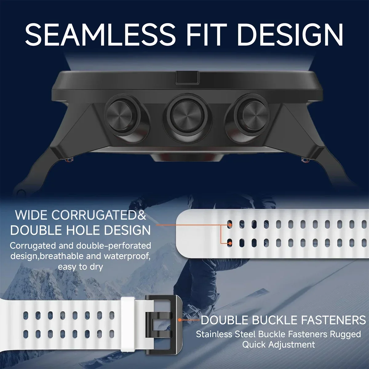 Correa de silicona transpirable para Amazfit Helio, correa de 22mm para Amazfit Balance 2 1/Cheetah Pro/Round/GTR4 3 2 2e 47 Bip 6 5 - imagen 5