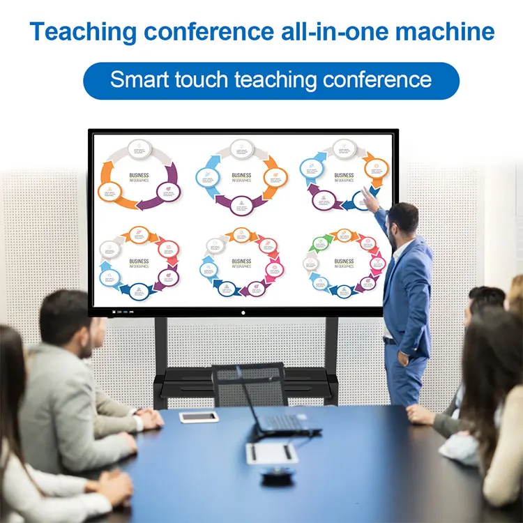 65 75 86 98 pulgadas 4K 8gb Ram Android 11 tablero interactivo inteligente multitáctil infrarrojo Digital pantalla plana interactiva para enseñanza - imagen 2