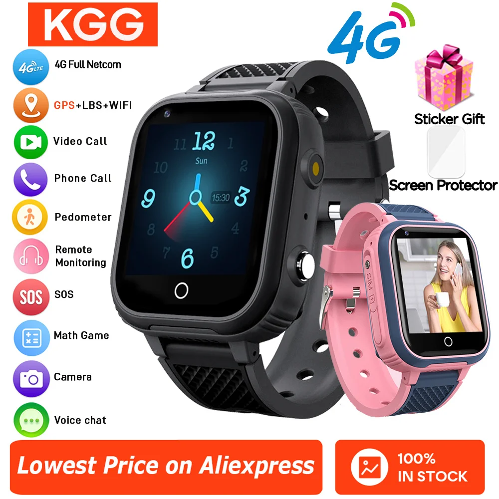 Reloj inteligente LT21 4G para niños, GPS, WIFI, videollamada, SOS, reloj inteligente para niños IP67, Monitor de cámara impermeable, rastreador de ubicación, reloj de teléfono.