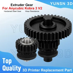 Engranaje extrusor para Anycubic Kobra 3 V2, engranaje de resistencia al desgaste de acero endurecido de alta calidad para pieza de repuesto de impresora 3D Kobra3 V2
