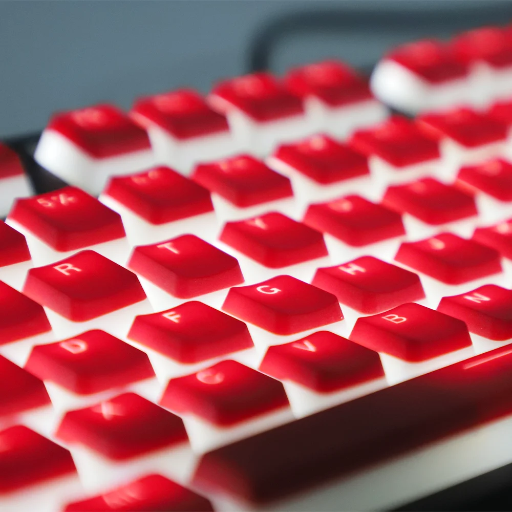 129 teclas Pudding Red Keycaps PBT Dye Sub OEM para 61 87 104 Teclado mecánico AKKO Fun60Pro Anne Pro 2 Game PC - imagen 3