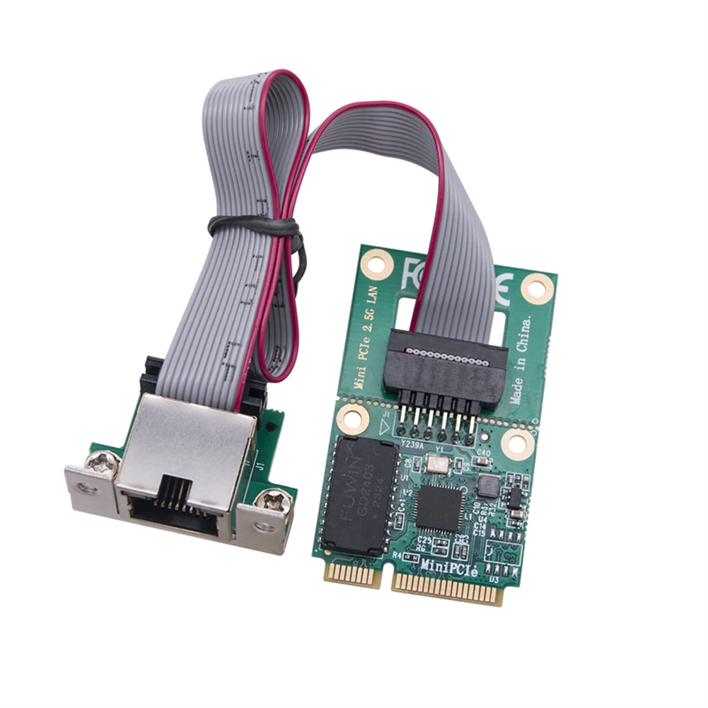 Adaptador de red M2 RJ45, Chip RTL8125BG, tarjeta de red Gigabit Ethernet M.2, 2,5G/1000/100Mbps, tarjeta de red de Bus PCIE, Mini PCIE - imagen 2