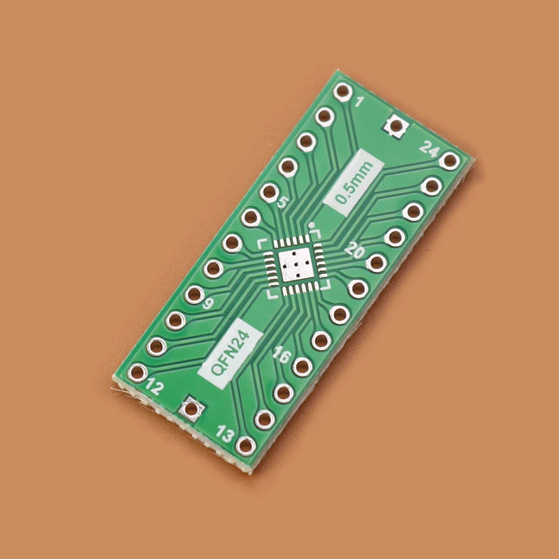 Almohadilla de soldadura dorada/plateada QFN24, adaptador de inserción directa SMT, placa de transferencia de placa de prueba con un espaciado de 0,5/0,65mm, 2,54 pines, 1 ud. - imagen 5