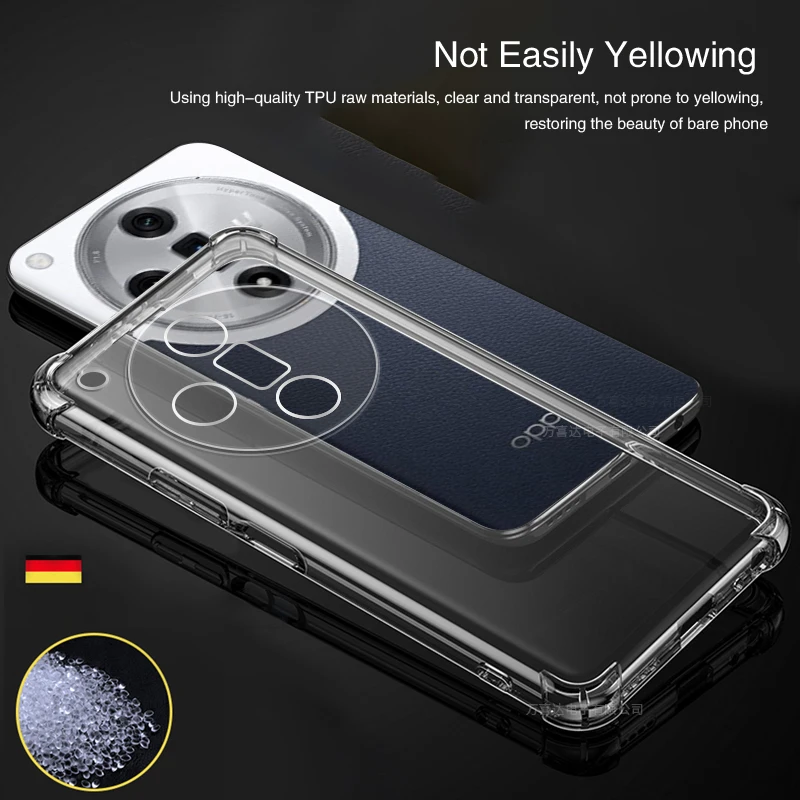Funda de silicona transparente de lujo para OPPO FindX7 Find X7 Ultra X7Ultra 5G Airbag, Funda trasera, accesorios para teléfonos móviles - imagen 4