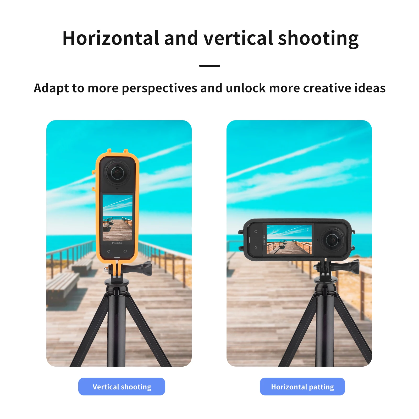 Jaula de marco para Insta360 X5, carcasa protectora con soporte para zapata fría, Compatible con accesorios Insta 360 X5 - imagen 4