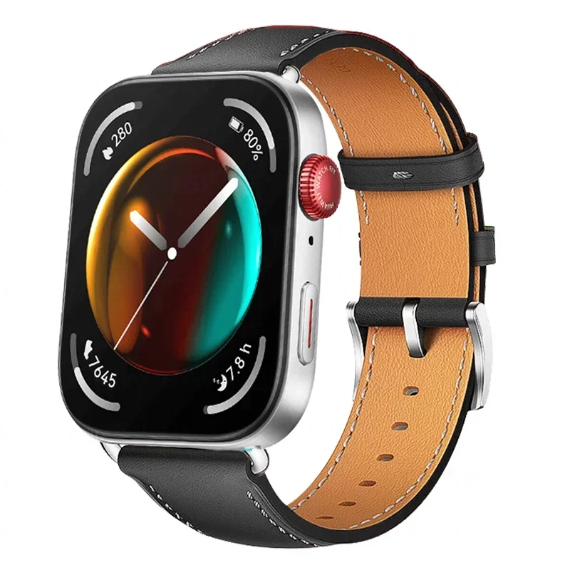 Correa para Huawei Watch Fit 3, pulsera de repuesto para reloj inteligente, pulsera retro de cuero genuino para Huawei Fit 2, accesorios - imagen 3