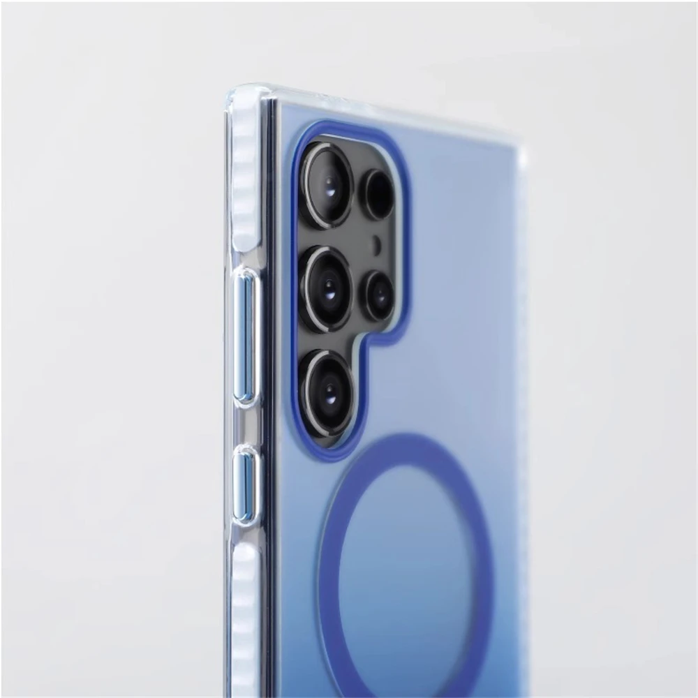 Funda protectora antideslizante con carga inalámbrica magnética de lujo para Samsung Galaxy S25 Ultra S24 Plus, funda trasera a prueba de golpes con parachoques degradado - imagen 4