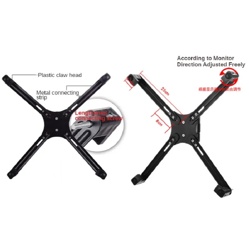 HILLPORT-Soporte de escritorio para Monitor Vesa sin montaje, accesorio de 13-27 pulgadas, LCD, LED, de movimiento completo, brazo de montaje para TV - imagen 2