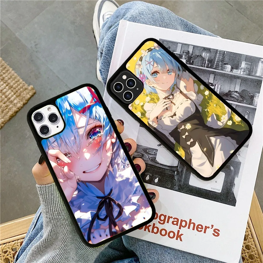 Re0 R-Rem funda de teléfono de silicona PC + TPU para IPhone 11 12 13 14 15 16 Plus Pro Max - imagen 4