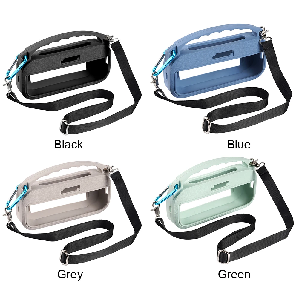 Funda de silicona con asa y correa para el hombro, bolsa protectora de viaje para accesorios Bose SoundLink Flex de segunda generación - imagen 4