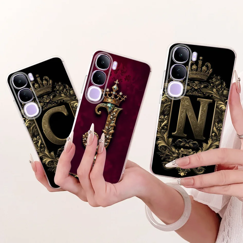 Funda con letras para Vivo V40 Lite Y200 5G, funda de silicona suave para teléfono de pareja para Vivo V 40 Lite 4G 5G V40Lite V2417 V2341