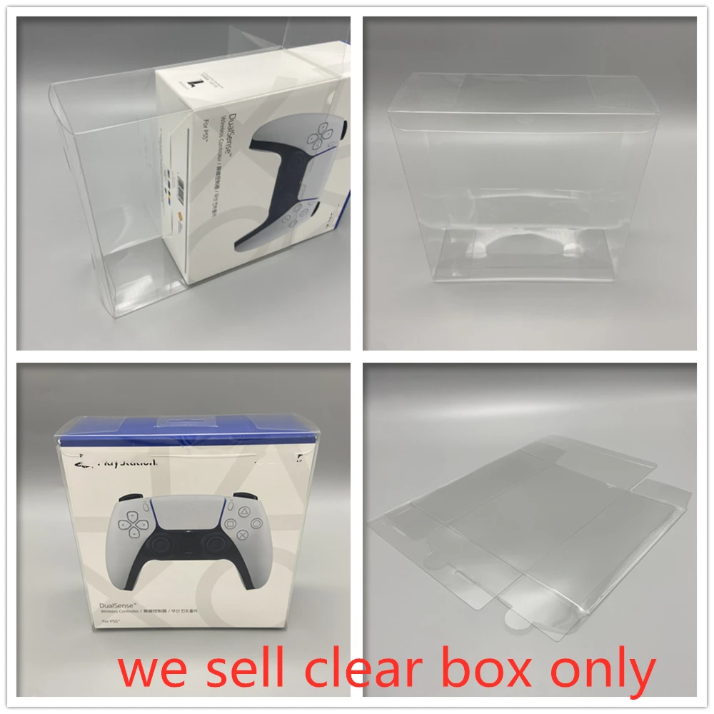 Protector de caja transparente para mango DualSense, cajas de recogida para Sony PlayStation 4, PS5, carcasa de juego, estuche de exposición transparente