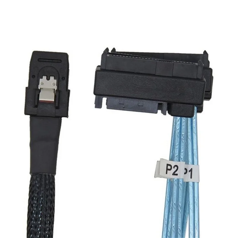Mini SAS SFF-8087 interno de 36 pines a 4 discos de disco duro SAS de SFF-8482 y cable de alimentación SATA de 0,5 m, 100cm, 1m, 3 pies - imagen 3