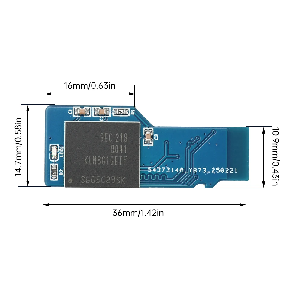 Módulo de tarjeta EMMC a TF de 8GB BGA153 BGA169 a tarjeta Micro SD tarjeta MMC interfaz USB 3,0 HS400 1,8/3,3 V - imagen 3