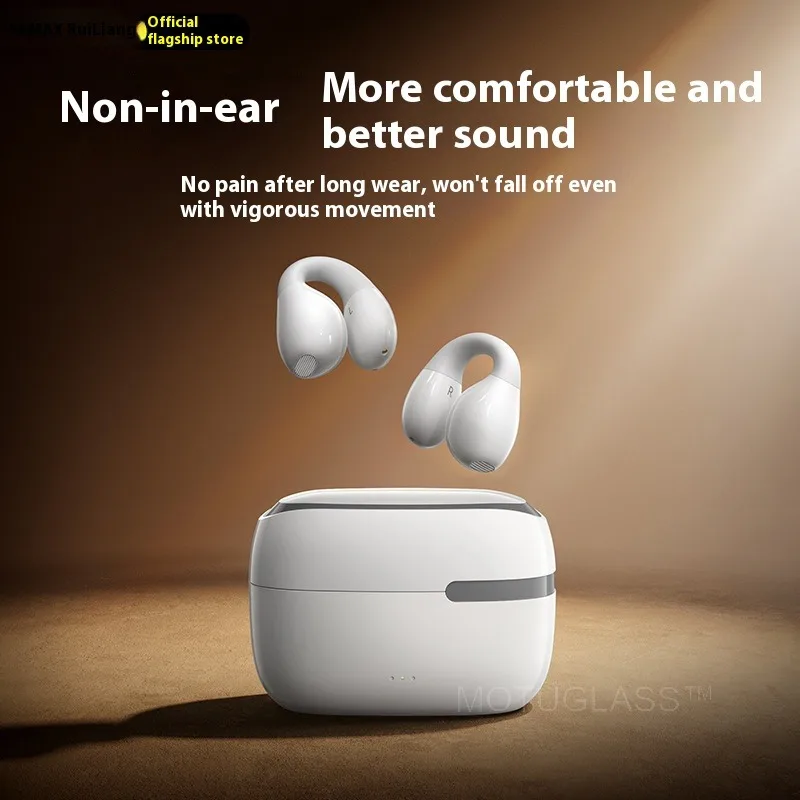 Auriculares inalámbricos Bluetooth 5,3 con clip para la oreja para música y llamadas, auriculares inalámbricos verdaderos para deportes, correr, iPhone y Android - imagen 2