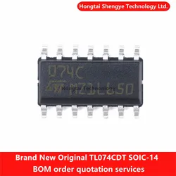 Nuevo Original SMT TL074CDT SOP-14 Quad JFET entrada amplificador operacional IC Chip