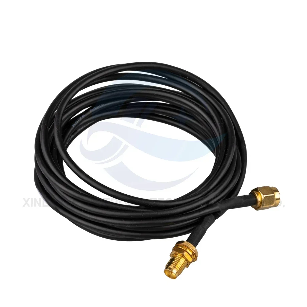 Conector RP-SMA SMA Cable de extensión macho a hembra Cable alimentador de cobre para tarjeta de red WiFi Coaxial antena enrutadora RG174 - imagen 2