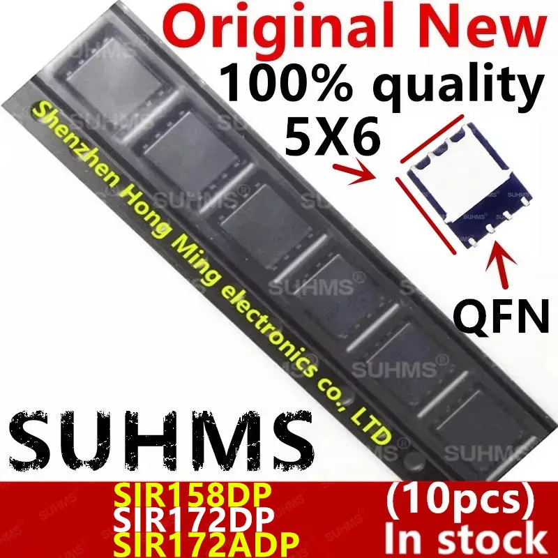 Conjunto de chips de SIR172DP-T1-GE3, set de chips de SIR172ADP-T1-GE3, SIR172DP, R172, SIR158DP-T1-GE3, SIR172ADP, R172A, QFN-8, SIR158DP, R158, 10 unidades, 100% nuevo