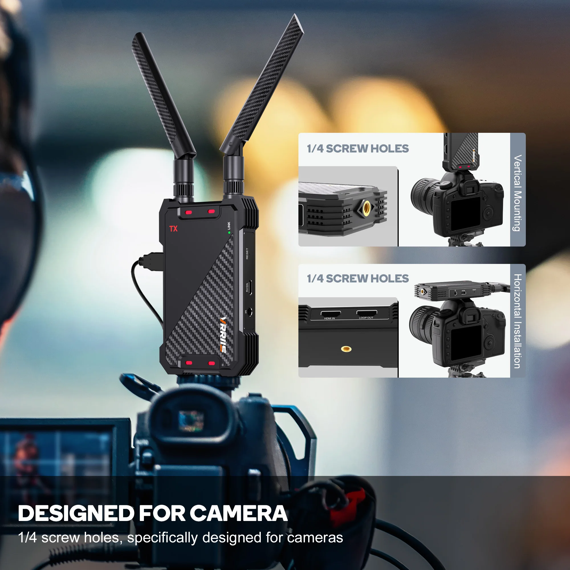 Extensor inalámbrico HDMI Dual de 400m, adaptador de pantalla de espejo de pantalla de vídeo, 1 envío 2, 3, 4, 5, recepción para cámara, portátil, PC, proyector de TV - imagen 4