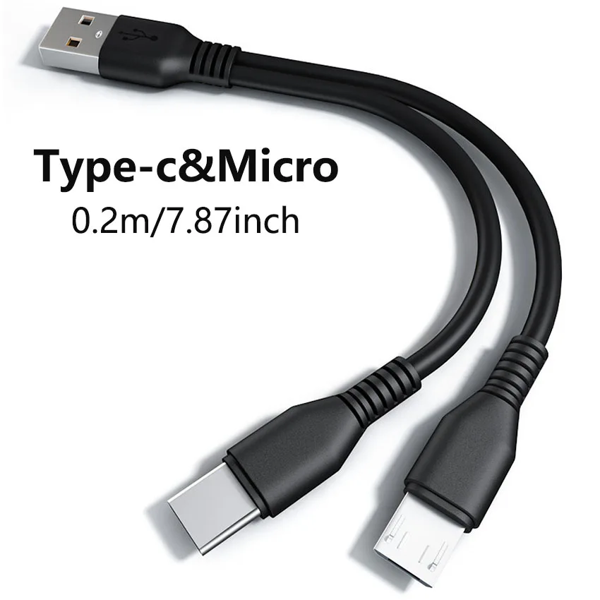 Cable de carga rápida para teléfono móvil, Micro USB tipo C, 2 en 1, para Huaiwei, Samgsung, Xiaomi - imagen 4