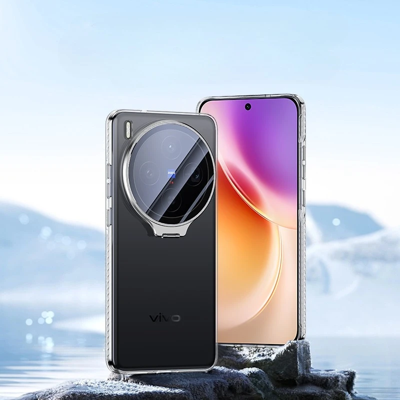 Funda de PC acrílica transparente antiamarilla para VIVO X300 Pro X 300, funda protectora con soporte para cámara para VIVO X200 Ultra Pro Mini - imagen 3