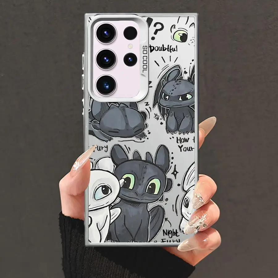 Funda de dragón bonito de dibujos animados para Samsung Galaxy S22 S23 S25 S24 FE S21 Note 20 Ultra S23 S20 Plus, funda trasera para teléfono - imagen 5