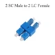 2 SC M to 2 LC F