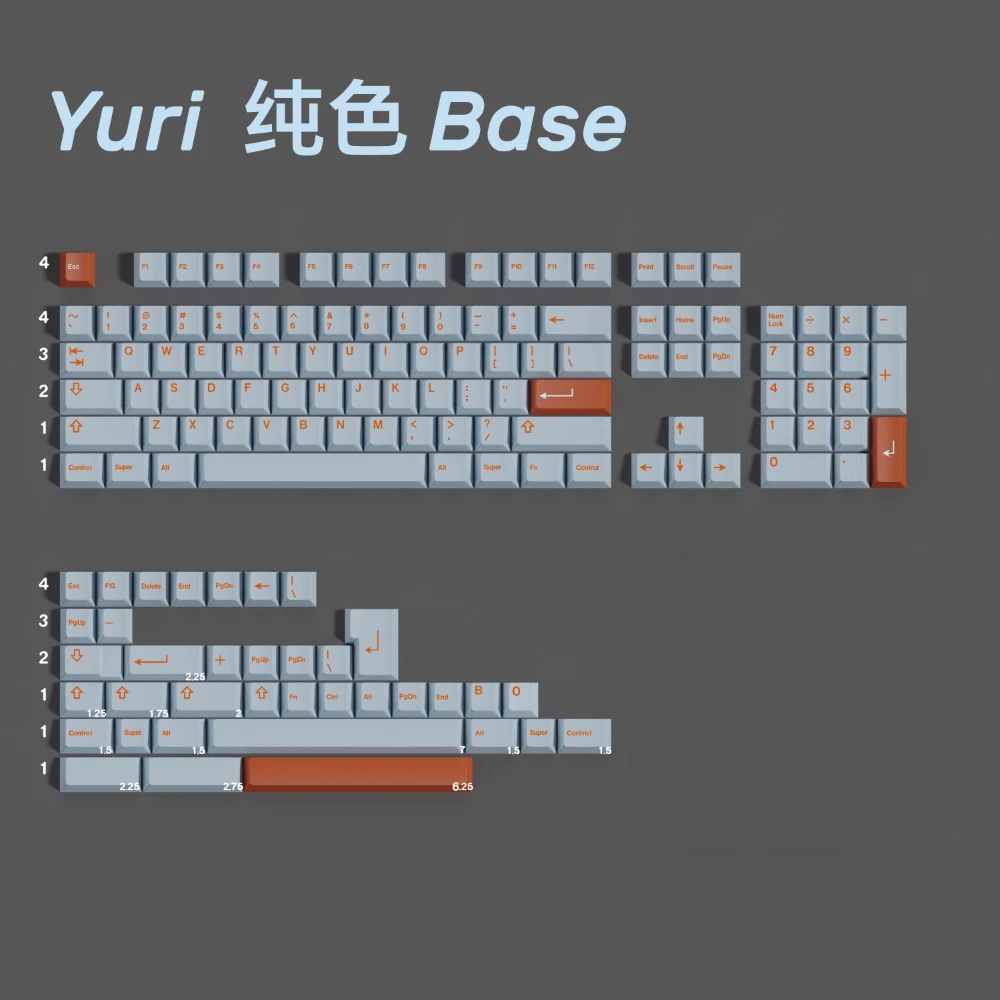 Teclas PBT GMK YRUI, teclas de perfil de cereza, sublimación de tinte, teclas clonadas GMK para teclado MX GH60 61 68 75 87 96 980 104 - imagen 4