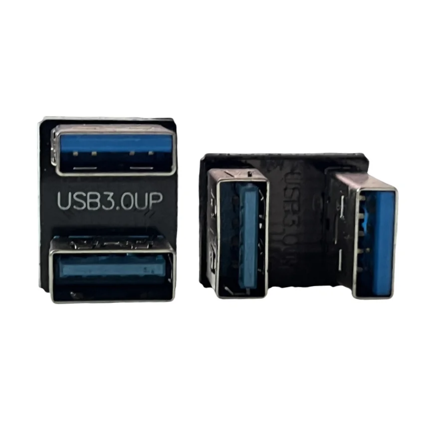 1 conector USB 3,0 180 270 grados adaptador USB USB A macho a tipo A hembra género Cable de 90 grados convertidor de extensión U - imagen 5