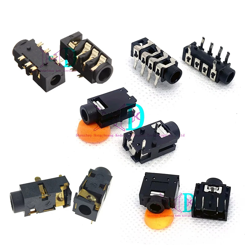 5 uds PJ-307 PJ307 conector Jack estéreo de 3,5mm conector de Audio PCB 3F07 PJ-393 PJ-313 PJ-327 - imagen 2