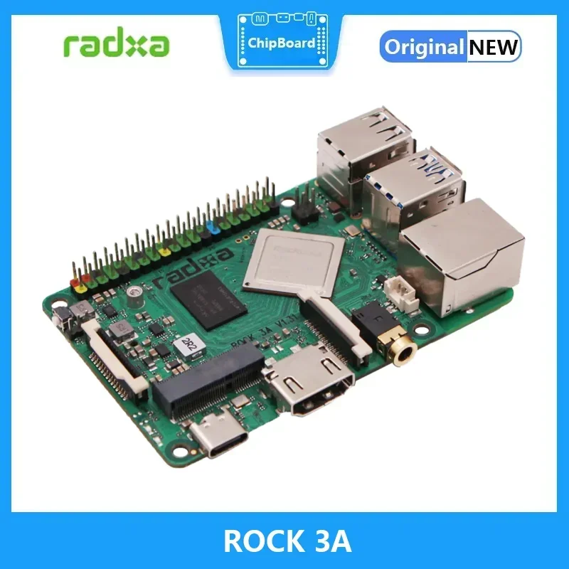 Radxa ROCK 3A Quad-core 64bit A-rm Rockchip RK3568 SoC 4K Raspberry Pi Reemplazo