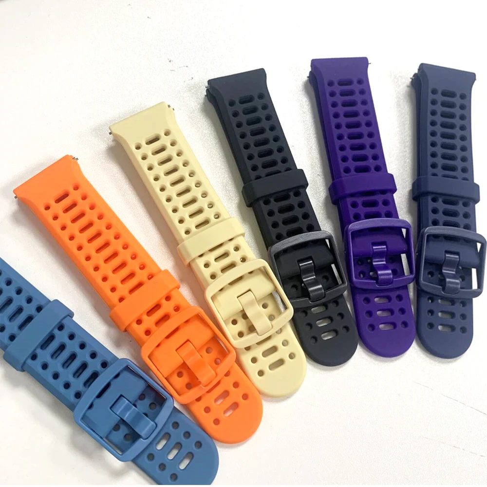 Correa de silicona de 22mm para Xiaomi watch S1 S2 S3 S4 Sport color 2 Mi pulsera de reloj para COROS PACE 4 3 bandas transpirables de repuesto - imagen 2