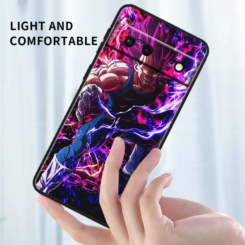 Funda de Anime d-dragon Ball Vegeta IV para Google Pixel 9 8 7 6 5 4 9a 8A 7a 6a 5A 4A 5XL XL Pro 5G funda de teléfono negra - imagen 5
