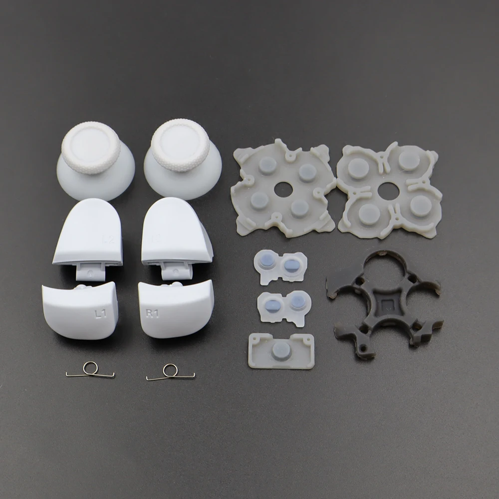 1 Juego de botones de disparo para PS5 V3 L1 R1 L2 R2 + sombrero de seta + almohadillas de goma conductoras pieza de reparación de mando botón y tecla de disparo - imagen 3
