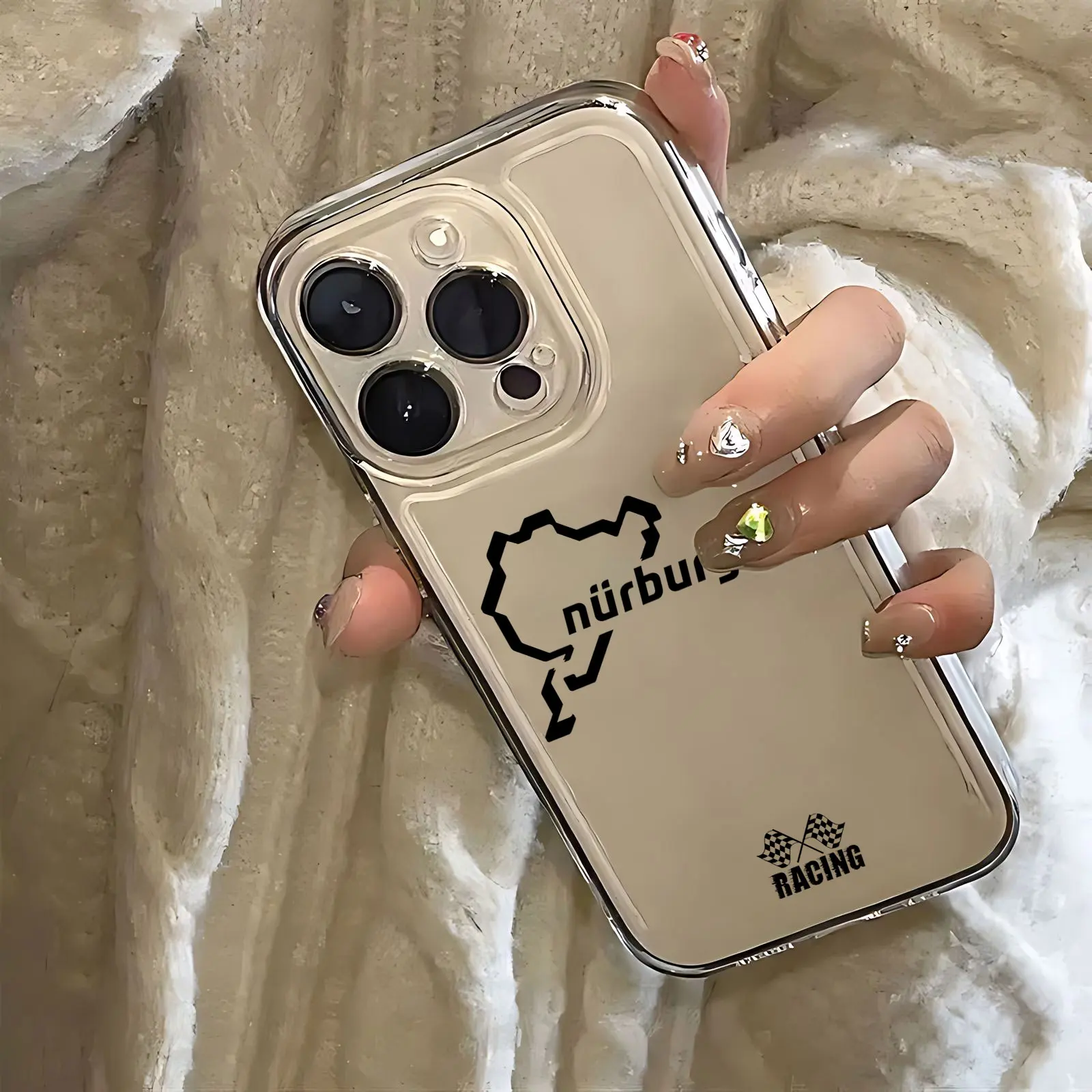 Funda de teléfono de lujo Nurburgring Sport Racing track para iPhone 16 15 14 13 12 11 Mini Pro Max X XR XSMax 7 8 Plus SE20 transparente - imagen 3