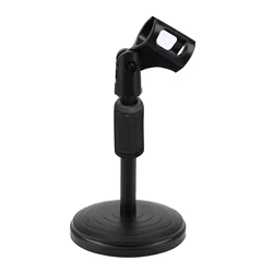 Soporte Micrófono Plegable con Clip Ajustable para Escritorio