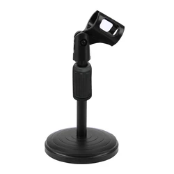 Soporte Micrófono Plegable con Clip Ajustable para Escritorio