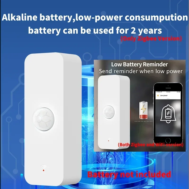 Tuya WiFi Zigbee PIR Sensor de movimiento hogar inteligente cuerpo humano Detector infrarrojo seguridad vida inteligente funciona con Alexa Google Home - imagen 4