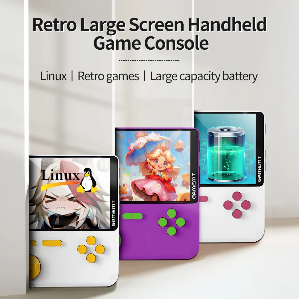Consola de juegos portátil Retro, sistema Linux, pantalla IPS de 5 pulgadas, tarjeta TF integrada de 128G, reproductor de vídeo portátil de 20600 juegos - imagen 2