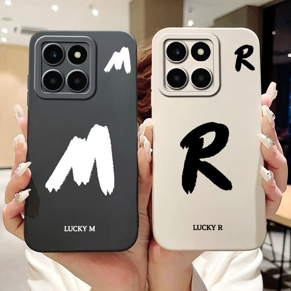 Nueva funda de teléfono con letras a la moda para Honor X6a Plus HonorX6a, funda de silicona suave a prueba de golpes para Honor X6a X 6a Plus, fundas parachoques