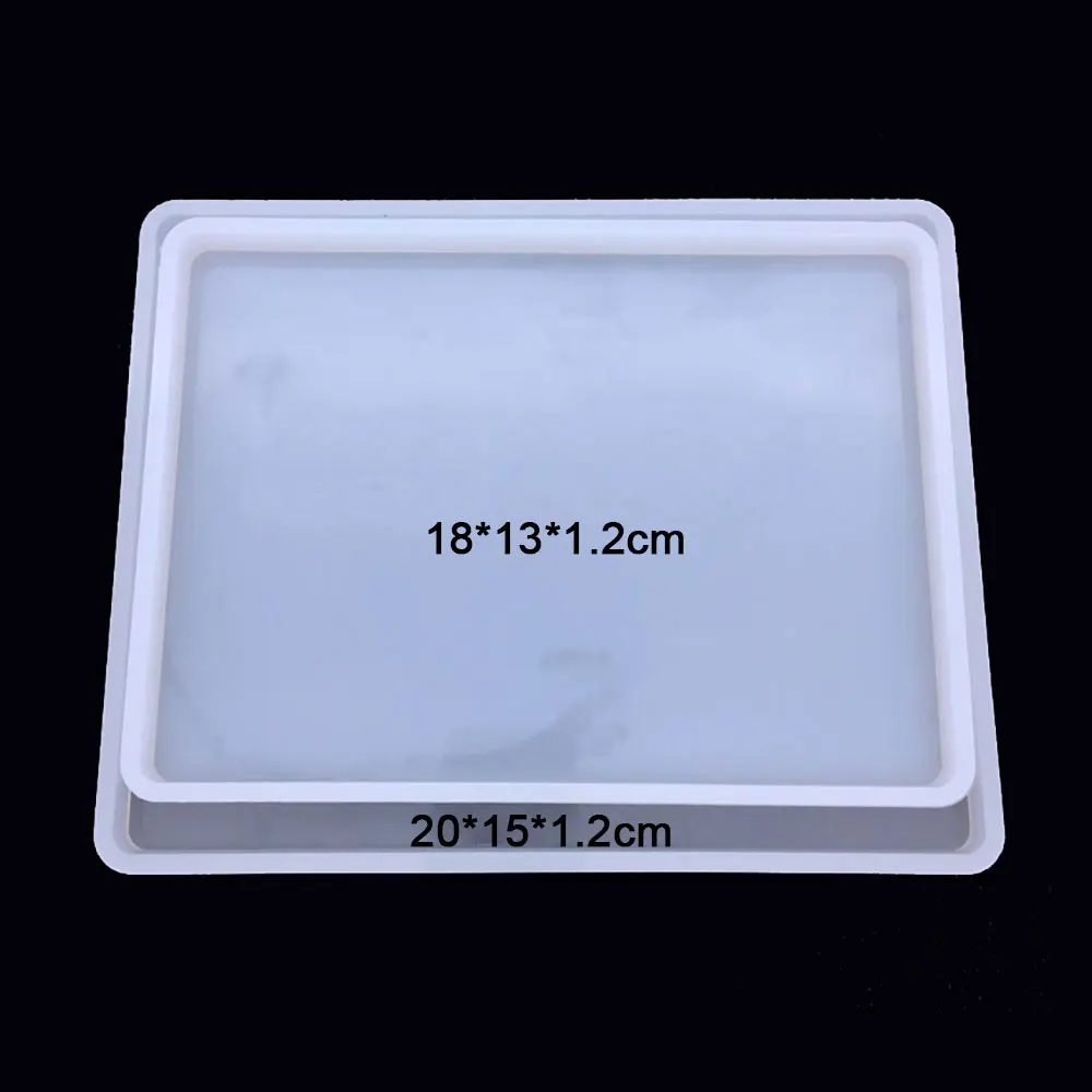 JCD-Molde de silicona para posavasos, molde de resina epoxi, redondo, cuadrado, rectangular, ovalado, fabricación de Base de almacenamiento de joyería DIY, decoración de bandeja de taza - imagen 2