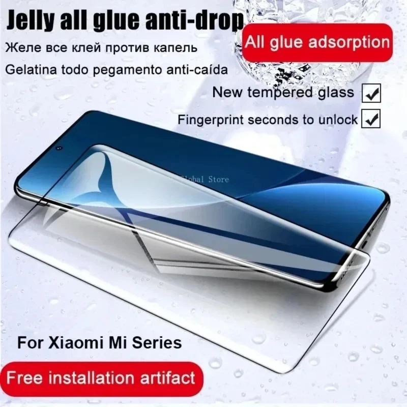 2 uds cubierta completa de vidrio templado curvo para Xiaomi Mi 13 12 11 Pro 12S Ultra 12X Note 10 Lite película protectora de pantalla - imagen 3