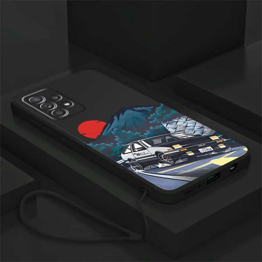 Funda de teléfono de coche con iniciales de Anime D para Samsung Galaxy A02s A06 A30s A71 A73 A50 A56 A05 A20s A03 A04 A53 funda blanda - imagen 4