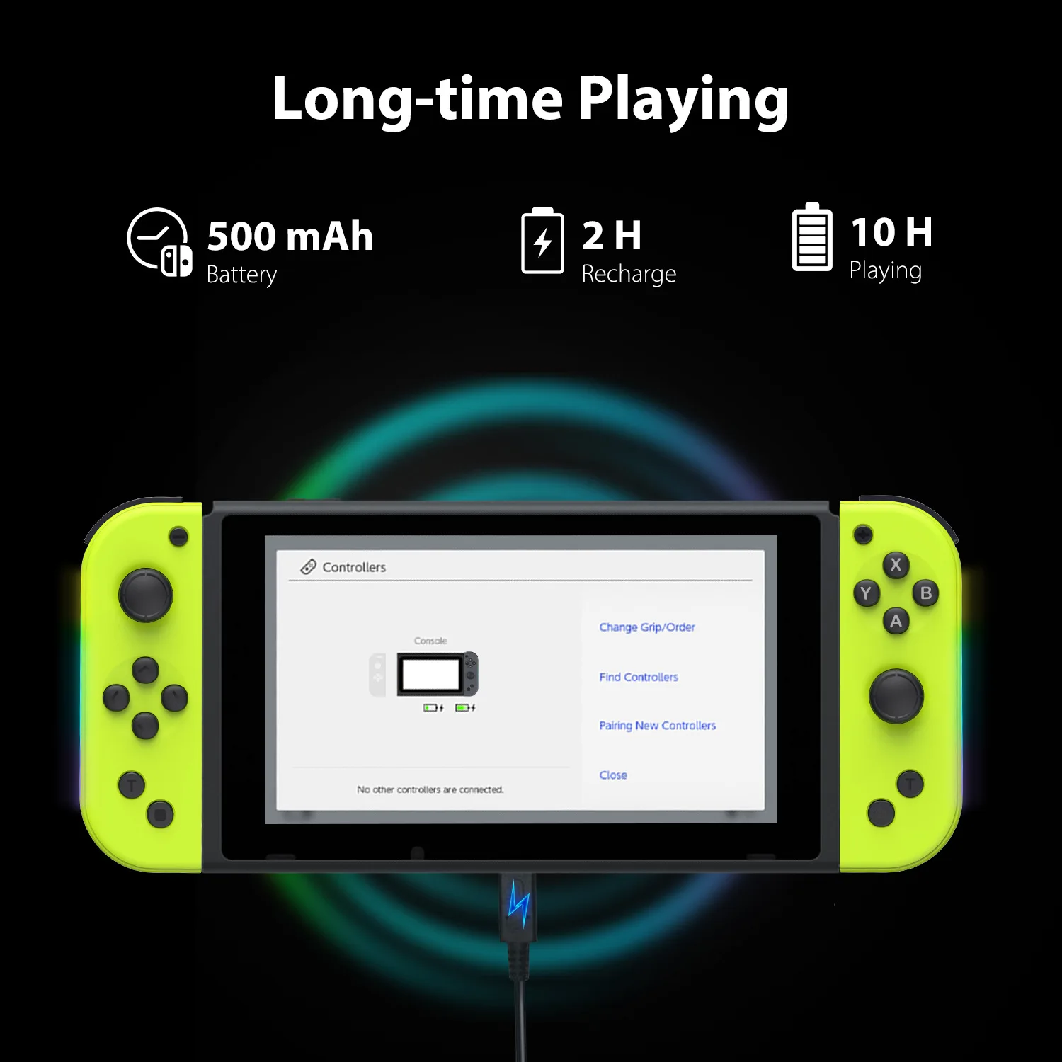 Controlador de juego para Nintendo Switch JOYCON compatible con controlador Bluetooth NS vibración somatosensorial ROG LED 6 ejes Gyro Scope JC6 - imagen 5