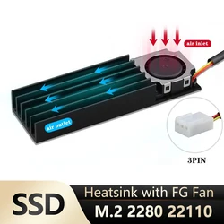 Disipador Gdstime para SSD M.2 2280 con Ventilador Refrigeración